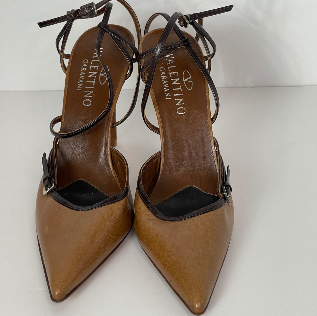 Valentino Strappy Pointed Shoes 40 (B+)