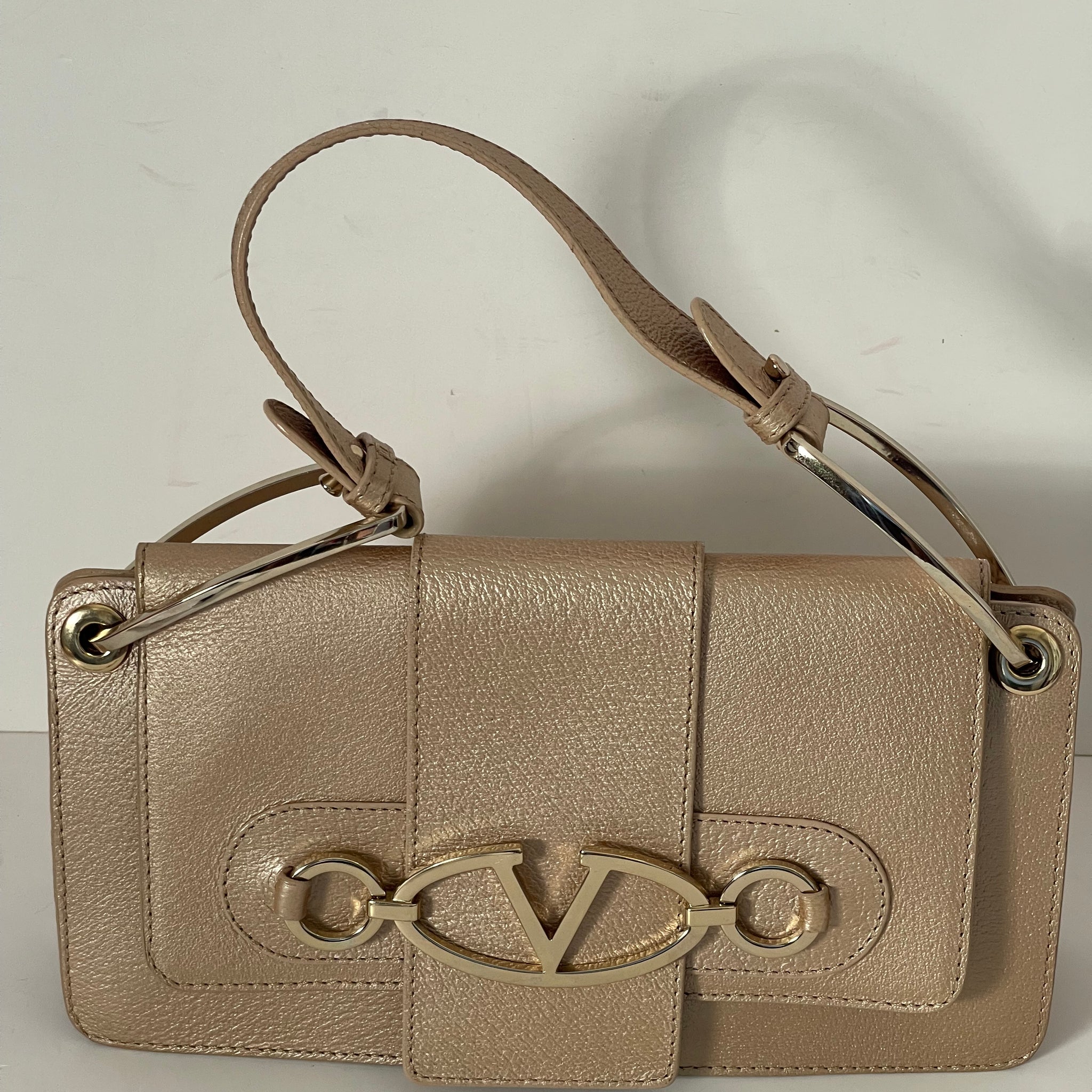 Valentino Metallic Leather Bag (AB)
